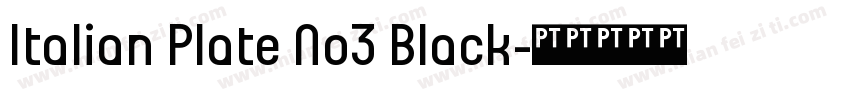 Italian Plate No3 Black字体转换